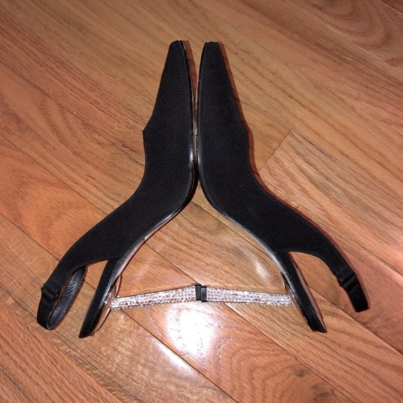 Vintage Stuart Weitzman Rhinestone Studded Mirror Heels - Picture 4 of 10